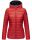 Marikoo Asraa Damen Steppjacke mit Kapuze gesteppt Übergangsjacke B857 Rot-Gr.L