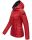 Marikoo Asraa Damen Steppjacke mit Kapuze gesteppt Übergangsjacke B857 Rot-Gr.L