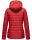 Marikoo Asraa Damen Steppjacke mit Kapuze gesteppt Übergangsjacke B857 Rot-Gr.L