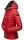 Marikoo Asraa Damen Steppjacke mit Kapuze gesteppt Übergangsjacke B857 Rot-Gr.L