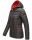 Marikoo Asraa Damen Steppjacke mit Kapuze gesteppt Übergangsjacke B857 Anthrazit-Gr.XS