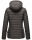 Marikoo Asraa Damen Steppjacke mit Kapuze gesteppt Übergangsjacke B857 Anthrazit-Gr.XS