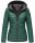 Marikoo Asraa Damen Steppjacke mit Kapuze gesteppt Übergangsjacke B857 Dunkelgrün-Gr.S