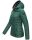 Marikoo Asraa Damen Steppjacke mit Kapuze gesteppt Übergangsjacke B857 Dunkelgrün-Gr.S