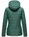 Marikoo Asraa Damen Steppjacke mit Kapuze gesteppt Übergangsjacke B857 Dunkelgrün-Gr.M