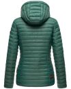 Marikoo Asraa Damen Steppjacke mit Kapuze gesteppt Übergangsjacke B857 Dunkelgrün-Gr.XXL