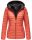 Marikoo Asraa Damen Steppjacke mit Kapuze gesteppt Übergangsjacke B857 Coral-Gr.XXL
