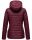 Marikoo Asraa Damen Steppjacke mit Kapuze gesteppt Übergangsjacke B857 Weinrot-Gr.S