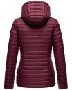 Marikoo Asraa Damen Steppjacke mit Kapuze gesteppt Übergangsjacke B857 Weinrot-Gr.L