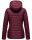 Marikoo Asraa Damen Steppjacke mit Kapuze gesteppt Übergangsjacke B857 Weinrot-Gr.XXL