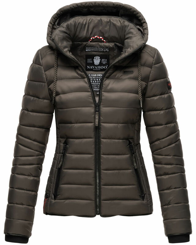 Navahoo Lulana Damen Steppjacke Übergangsjacke B650 Anthrazit Größe XS - Gr. 34