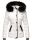 Marikoo warme Damen Winter Jacke Steppjacke B391 Weiss Größe XS - Gr. 34