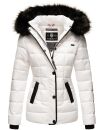 Marikoo warme Damen Winter Jacke Steppjacke B391 Weiss...