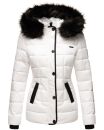 Marikoo warme Damen Winter Jacke Steppjacke B391 Weiss Größe S - Gr. 36