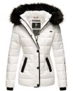 Marikoo warme Damen Winter Jacke Steppjacke B391 Weiss...