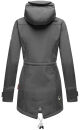 Marikoo Zimtzicke Damen Outdoor Softshell Jacke lang  B614 Anthrazit Größe S - Gr. 36