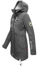 Marikoo Zimtzicke Damen Outdoor Softshell Jacke lang  B614 Anthrazit Größe S - Gr. 36