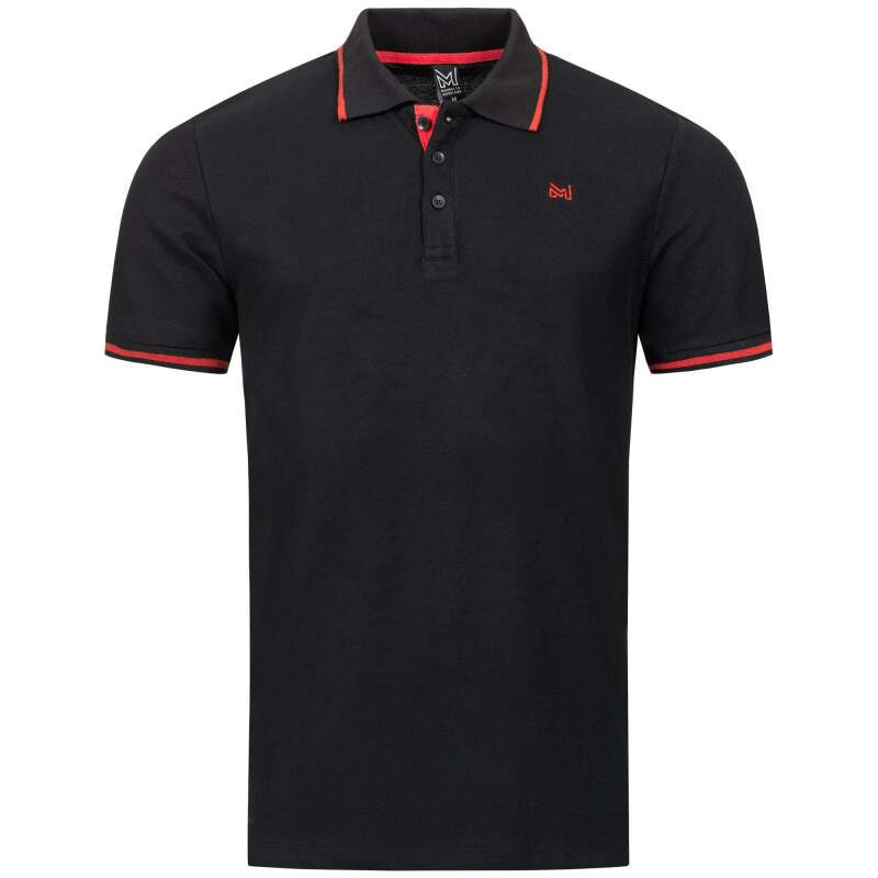 Maurelio Modriano Herren Polo Shirts MM020 Schwarz Größe XL - Gr. XL