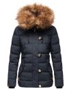 Navahoo Zoja Damen Winter Stepp Jacke Teddyfell Winterjacke B831 Navy-Gr.XXL