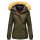 Navahoo warme Damen Winter Jacke mit Kunstfell B392 Forest Green Größe S - Gr. 36