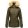 Navahoo warme Damen Winter Jacke mit Kunstfell B392 Forest Green Größe S - Gr. 36