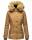 Navahoo warme Damen Winter Jacke mit Kunstfell B392 Camel Größe XS - Gr. 34