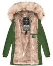 Navahoo Cristal Damen Winterjacke Parka mit Kunstfell B669 Gruen Gr.XS