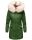 Navahoo Cristal Damen Winterjacke Parka mit Kunstfell B669 Gruen Gr.XS