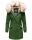 Navahoo Cristal Damen Winterjacke Parka mit Kunstfell B669 Gruen Gr.M