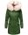 Navahoo Cristal Damen Winterjacke Parka mit Kunstfell B669 Gruen Gr.M