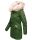 Navahoo Cristal Damen Winterjacke Parka mit Kunstfell B669 Gruen Gr.M