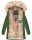 Navahoo Cristal Damen Winterjacke Parka mit Kunstfell B669 Gruen Gr.L