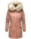 Navahoo Cristal Damen Winterjacke Parka mit Kunstfell B669 Terracotta Gr.XS