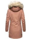 Navahoo Cristal Damen Winterjacke Parka mit Kunstfell B669 Terracotta Gr.XS