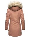 Navahoo Cristal Damen Winterjacke Parka mit Kunstfell B669 Terracotta Gr.XS