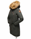 Navahoo Rosinchen Damen Winterjacke Parka gefüttert Kapuze B824 Anthrazit-Gr.S