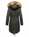 Navahoo Rosinchen Damen Winterjacke Parka gefüttert Kapuze B824 Anthrazit-Gr.S
