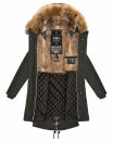 Navahoo Rosinchen Damen Winterjacke Parka gefüttert Kapuze B824 Anthrazit-Gr.S