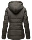 Marikoo Nekoo warm gefütterte Damen Winter Jacke mit Kunstfell B658 Anthrazit Größe XS - Gr. 34