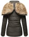 Marikoo Nekoo warm gefütterte Damen Winter Jacke mit Kunstfell B658 Anthrazit Größe XS - Gr. 34