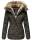 Marikoo Nekoo warm gefütterte Damen Winter Jacke mit Kunstfell B658 Anthrazit Größe XS - Gr. 34