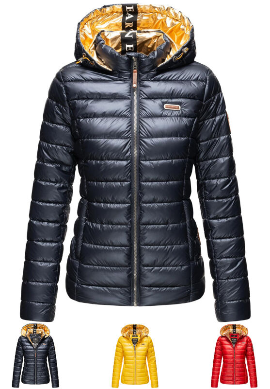 Navahoo Aurelianaa Damen Steppjacke mit Kapuze glänzend B858
