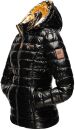 Navahoo Neevia Damen Stepp Jacke Übergangsjacke Steppjacke mit Kapuze B859 Schwarz-Gr.M
