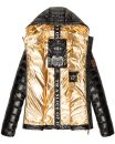 Navahoo Neevia Damen Stepp Jacke Übergangsjacke Steppjacke mit Kapuze B859 Schwarz-Gr.M