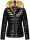 Navahoo Neevia Damen Stepp Jacke Übergangsjacke Steppjacke mit Kapuze B859 Schwarz-Gr.M