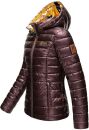 Navahoo Neevia Damen Stepp Jacke Übergangsjacke Steppjacke mit Kapuze B859 Aubergine-Gr.S