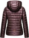 Navahoo Neevia Damen Stepp Jacke Übergangsjacke Steppjacke mit Kapuze B859 Aubergine-Gr.S