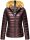Navahoo Neevia Damen Stepp Jacke Übergangsjacke Steppjacke mit Kapuze B859 Aubergine-Gr.S