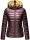 Navahoo Neevia Damen Stepp Jacke Übergangsjacke Steppjacke mit Kapuze B859 Aubergine-Gr.S
