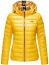 Navahoo Neevia Damen Stepp Jacke Übergangsjacke Steppjacke mit Kapuze B859 Gelb-Gr.M
